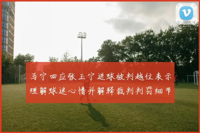 马宁回应张玉宁进球被判越位表示理解球迷心情并解释裁判判罚细节